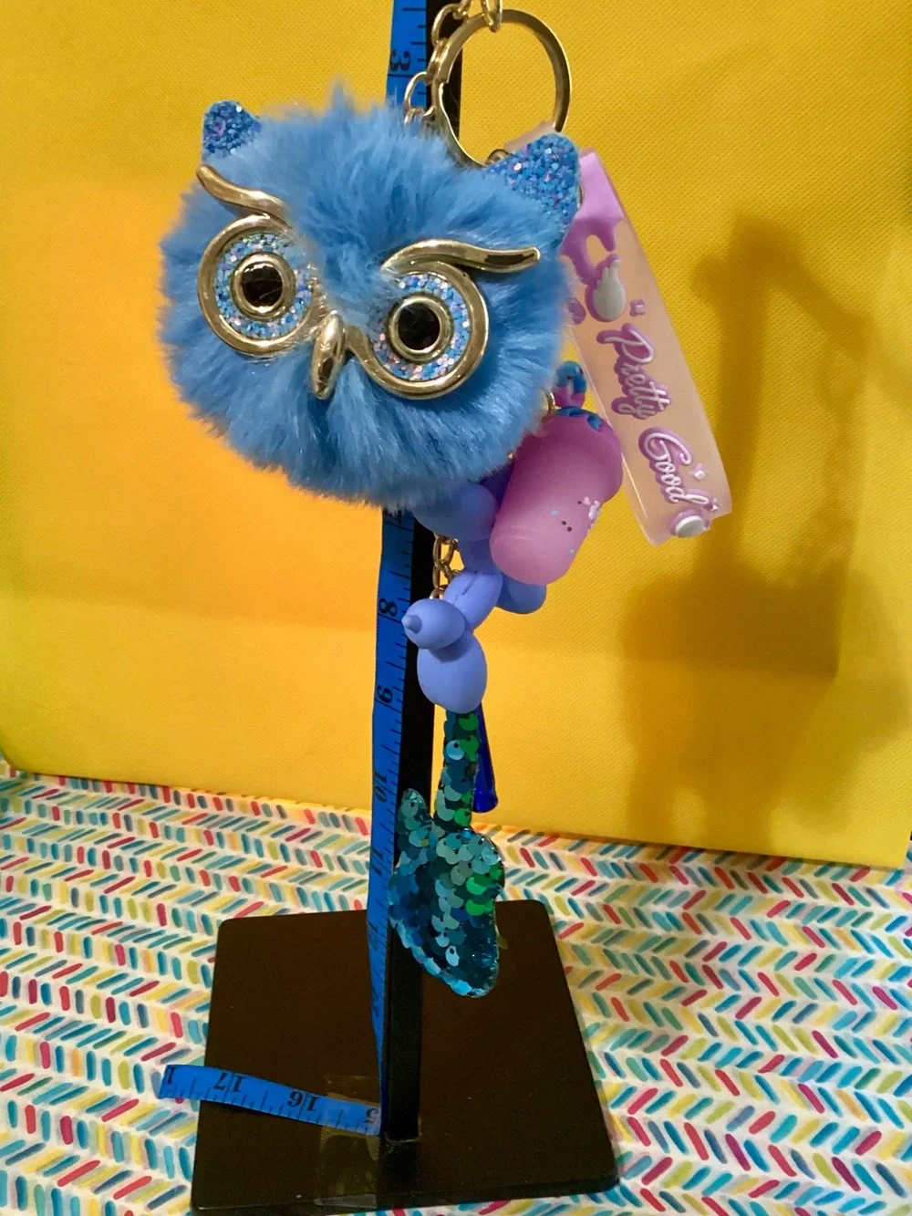 NWOT - Backpack Charms ! LED Flashlight & Whistle included!! Blue Owl